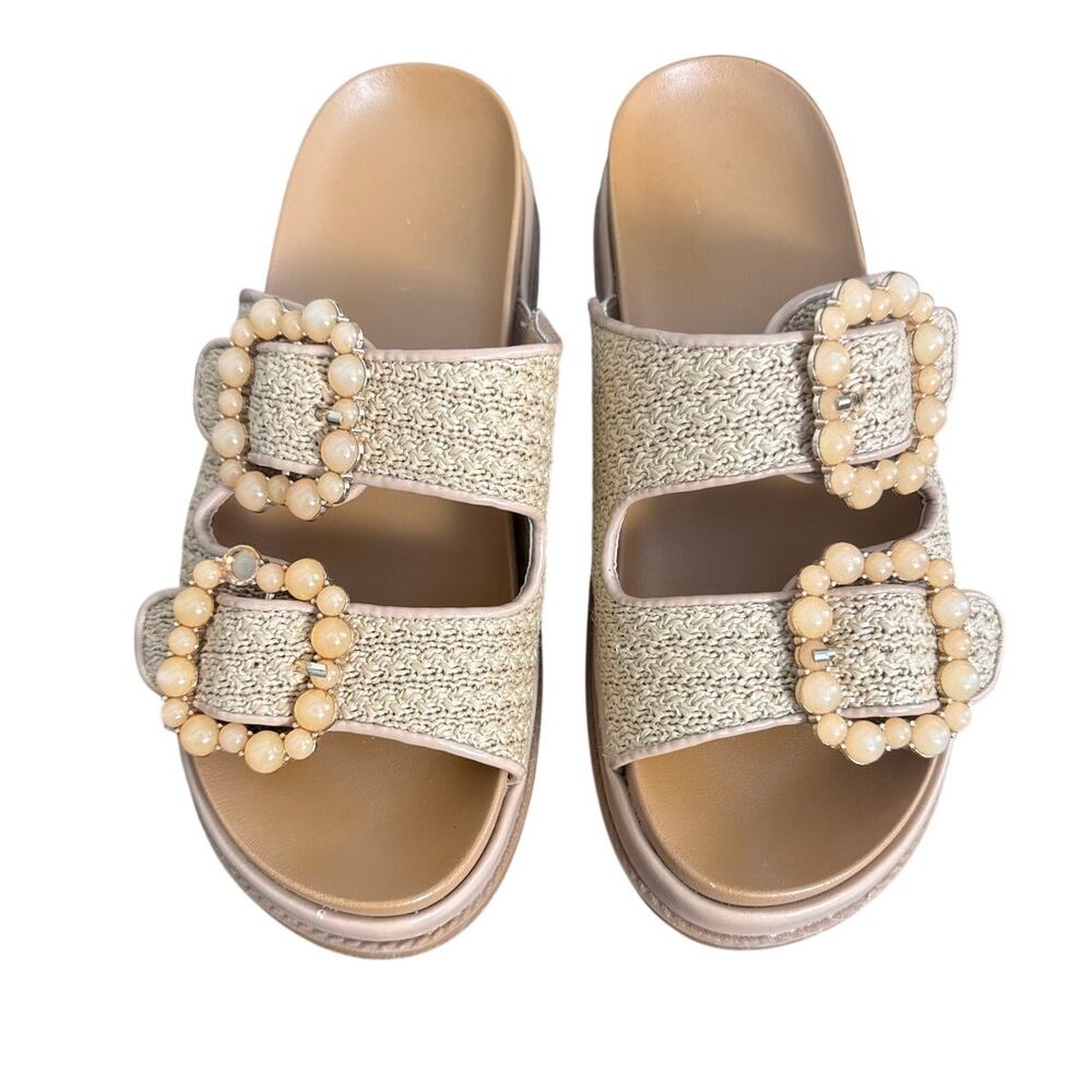 Bcbgeneration Beau Platform Woven Texture Slide S… - image 2